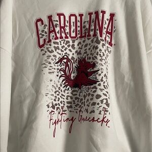 Carolina Graphic Crew Neck Sweater - White